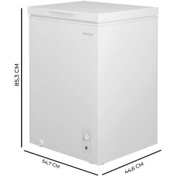 Cecotec congélateur coffre 99l bolero coolmarket chest 99m blanc d. panier, contrôle mécanique led, ultracontact d-cool, double 