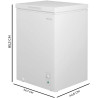 Cecotec congélateur coffre 99l bolero coolmarket chest 99m blanc d. panier, contrôle mécanique led, ultracontact d-cool, double 