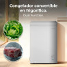 Cecotec congélateur coffre 99l bolero coolmarket chest 99m blanc d. panier, contrôle mécanique led, ultracontact d-cool, double 