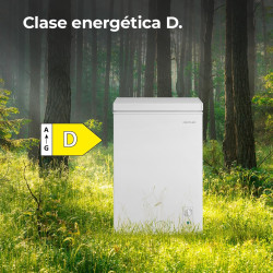 Cecotec congélateur coffre 99l bolero coolmarket chest 99m blanc d. panier, contrôle mécanique led, ultracontact d-cool, double 