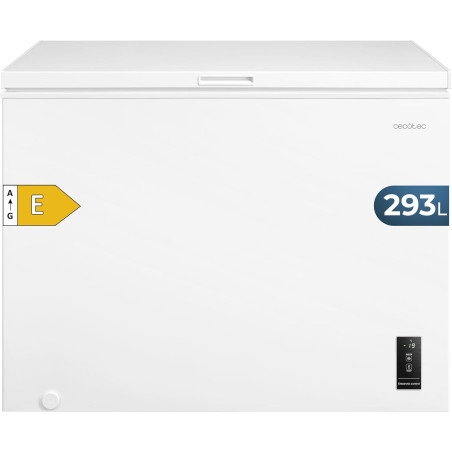 Cecotec congélateur coffre 293l bolero coolmarket chest 293p blanc e. panier avec poignées, contrôle électronique led, ultracont