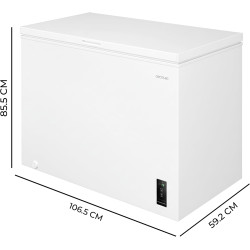 Cecotec congélateur coffre 293l bolero coolmarket chest 293p blanc e. panier avec poignées, contrôle électronique led, ultracont
