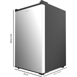 Cecotec Congélateur Armoire 87 Litres Bolero CoolMarket TF 87 Inox. Congélateur Vertical Inox de 83,6 cm de hauteur et de 50,6 c