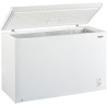 Congélateur Coffre Blanc FrigeluX CCO400BE 395L Classe E - Efficacité Énergétique, Thermomètre Digital, Dégivrage Facile, 135,5x
