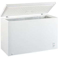 Congélateur Coffre Blanc FrigeluX CCO400BE 395L Classe E - Efficacité Énergétique, Thermomètre Digital, Dégivrage Facile, 135,5x