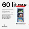 KLARSTEIN Laika - Congélateur, volume total 60 litres, thermostat à 5 niveaux, 0 à -18°C, 3 grilles, pose libre, design rétro - 