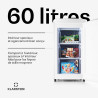 KLARSTEIN Laika – Congélateur, volume total 60 litres, thermostat à 5 niveaux, 0 à -18°C, 3 grilles, pose libre, design rétro - 