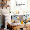 KLARSTEIN Laika – Congélateur, volume total 60 litres, thermostat à 5 niveaux, 0 à -18°C, 3 grilles, pose libre, design rétro - 