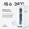 KLARSTEIN Laika – Congélateur, volume total 60 litres, thermostat à 5 niveaux, 0 à -18°C, 3 grilles, pose libre, design rétro - 