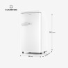 KLARSTEIN Laika – Congélateur, volume total 60 litres, thermostat à 5 niveaux, 0 à -18°C, 3 grilles, pose libre, design rétro - 