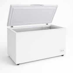 Congélateur Coffre 550L (488L Net) – Température -18 à -22°C – Porte Pleine Battante avec Serrure – LED Intérieur – Thermostat R