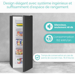 Congélateur 168L Noir Bomann GS7364-Noir