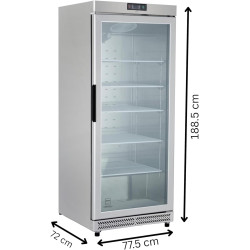 METRO Professional Congélateur à Porte Vitrée GFR6600G, 380 L, blanc