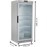 METRO Professional Congélateur à Porte Vitrée GFR6600G, 380 L, blanc