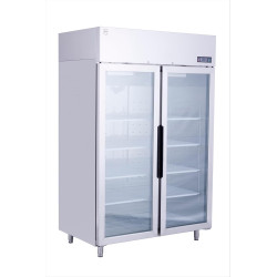METRO Professional Congélateur double porte GFR1400G, 131.4 x 80.5 x 209 cm, 906 L, Argenté