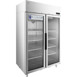 METRO Professional Congélateur double porte GFR1400G, 131.4 x 80.5 x 209 cm, 906 L, Argenté