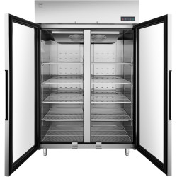 METRO Professional Congélateur double porte GFR1400G, 131.4 x 80.5 x 209 cm, 906 L, Argenté