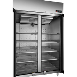 METRO Professional Congélateur double porte GFR1400G, 131.4 x 80.5 x 209 cm, 906 L, Argenté