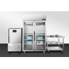 METRO Professional Congélateur double porte GFR1400G, 131.4 x 80.5 x 209 cm, 906 L, Argenté