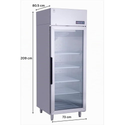 METRO Professional Congélateur GFR2700G, 73 x 80.5 x 209 cm, 450 L, Argenté