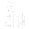 METRO Professional Congélateur GFR2700G, 73 x 80.5 x 209 cm, 450 L, Argenté