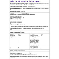 METRO Professional Congélateur GFR2700G, 73 x 80.5 x 209 cm, 450 L, Argenté