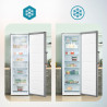 Cecotec Congélateur Vertical de 273 L Bolero CoolMarket UF 273 Inox E. 185 cm de Hauteur, Total No Frost, Moteur Inverter Plus, 