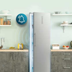 Cecotec Congélateur Vertical de 273 L Bolero CoolMarket UF 273 Inox E. 185 cm de Hauteur, Total No Frost, Moteur Inverter Plus, 