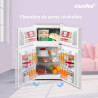 COMFEE' RCT87WH2(E) Réfrigérateur Congélateur Sous Plan, Petit Réfrigérateur Congélateur 87L avec Éclairage, Étagères Amovibles,