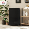 HOMCOM Réfrigérateur Congélateur Petit Réfrigérateur à Une Porte 91L Noir | Étagères Modulables, Compartiment Congélateur, Desig
