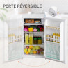 HOMCOM Réfrigérateur Congélateur Petit Réfrigérateur à Une Porte 91L Blanc | Étagères Modulables, Compartiment Congélateur, Desi
