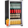 Mini-Réfrigérateur 80L, Réfrigérateur Autonome pour Boissons de 115 Canettes avec Porte transparent, Réfrigérateur Sous le Compt
