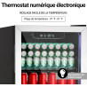 Mini-Réfrigérateur 80L, Réfrigérateur Autonome pour Boissons de 115 Canettes avec Porte transparent, Réfrigérateur Sous le Compt