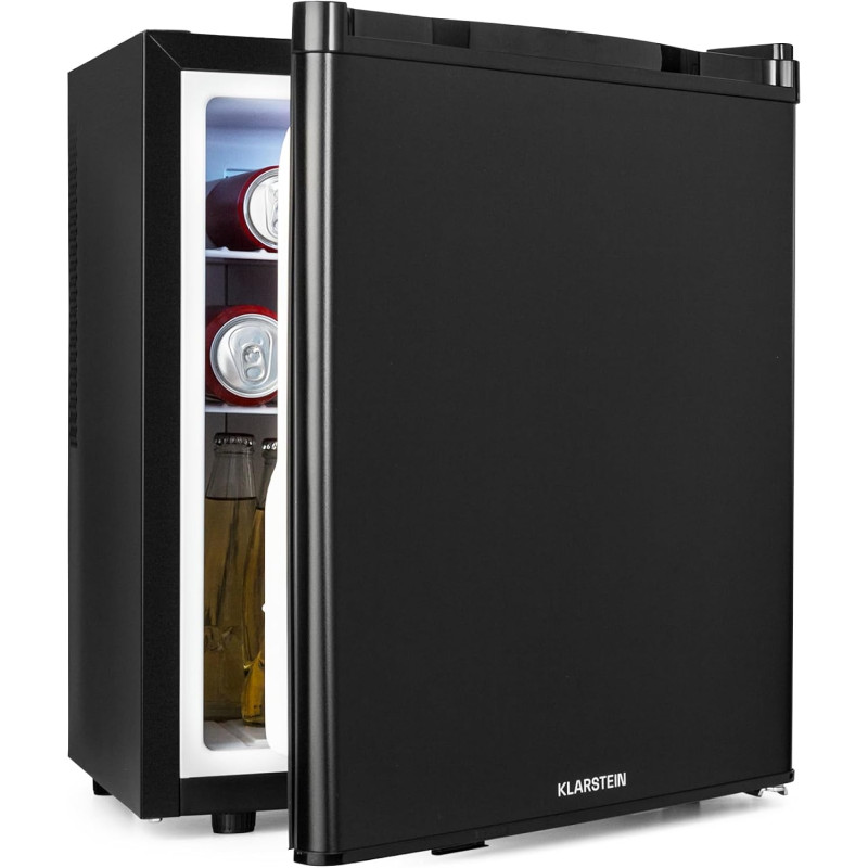 KLARSTEIN Mini Frigo de Chambre de 38L pour Boissons et Bieres, Petit Frigo Silencieux, Mini Bar Intérieur/Ext, Petit Refrigerat