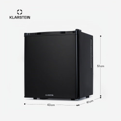 KLARSTEIN Mini Frigo de Chambre de 38L pour Boissons et Bieres, Petit Frigo Silencieux, Mini Bar Intérieur/Ext, Petit Refrigerat