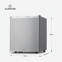 KLARSTEIN Mini Frigo de Chambre de 45L pour Boissons et Bieres, Petit Frigo Silencieux, Mini Bar Intérieur/Ext, Petit Refrigerat