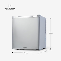 KLARSTEIN Mini Frigo de Chambre de 38L pour Boissons et Bieres, Petit Frigo Silencieux, Mini Bar Intérieur/Ext, Petit Refrigerat