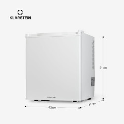 KLARSTEIN Mini Frigo de Chambre de 38L pour Boissons et Bieres, Petit Frigo Silencieux, Mini Bar Intérieur/Ext, Petit Refrigerat