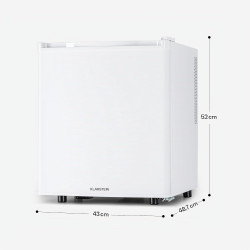 KLARSTEIN Mini Frigo de Chambre de 45L pour Boissons et Bieres, Petit Frigo Silencieux, Mini Bar Intérieur/Ext, Petit Refrigerat