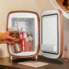 Cecotec Mini Réfrigérateur à Cosmétiques 4 L avec Miroir CoolingBeauty 4000 Mirror Rose. Lumière LED avec 3 Intensités, Jusqu'à 