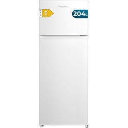 Cecotec réfrigérateur combiné bolero coolmarket 2d 204 blanc e, 204l, 143 cm de hauteur, 55 cm de largeur, classe e, silencieux,