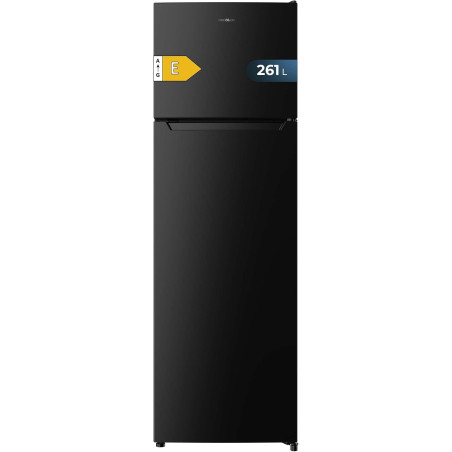 Cecotec réfrigérateur combiné bolero coolmarket 2d 261 noir e. capacité 261l, classe e, dégivrage manuel, congélation ultra-rapi