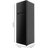 Cecotec réfrigérateur combiné bolero coolmarket 2d 261 noir e. capacité 261l, classe e, dégivrage manuel, congélation ultra-rapi