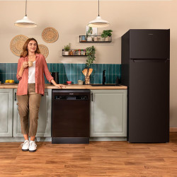 Cecotec réfrigérateur combiné bolero coolmarket 2d 261 noir e. capacité 261l, classe e, dégivrage manuel, congélation ultra-rapi