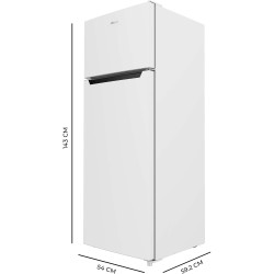 Cecotec réfrigérateur de deux portes bolero coolmarket 2d 211 blanc e. réfrigérateur blanc, 143 cm de haut, 211 l, dégivrage, cl