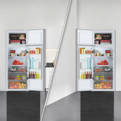 Cecotec réfrigérateur de deux portes bolero coolmarket 2d 211 blanc e. réfrigérateur blanc, 143 cm de haut, 211 l, dégivrage, cl