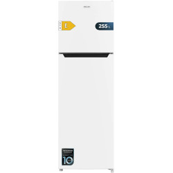 Cecotec réfrigérateur combiné bolero coolmarket 2d 255 nf blanc e. moteur inverseur, 255l, nofrost, classe énergétique e, design