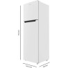 Cecotec réfrigérateur combiné bolero coolmarket 2d 255 nf blanc e. moteur inverseur, 255l, nofrost, classe énergétique e, design