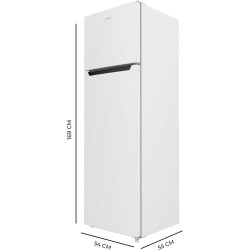 Cecotec réfrigérateur à deux portes bolero coolmarket 2d 261 blanc e. 261 l, classe e, dégivrage manuel, congélation ultra-rapid