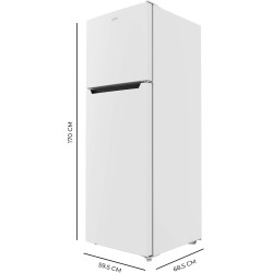 Cecotec réfrigérateur combi 2 d bolero coolmarket 348 nf blanc e. compresseur inverter, 348l, nofrost, classe e, design élégant.